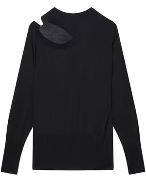 Stella McCartney Cut Out-Detail Crewneck Knitted Top - Black