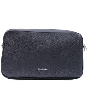 Calvin Klein Zippered Shoulder Bag - Blue