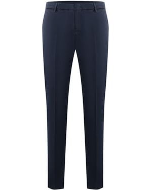 Dondup Slim-Fit Gabardine Trousers - Blue