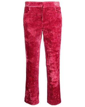 Isabel Marant Mid-Rise Corduroy Trousers - Red