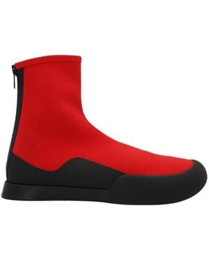 The Row Zip-Up Ankle Boots - Red