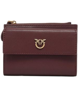 Pinko Love Birds Plaque Bi-Fold Wallet - Purple