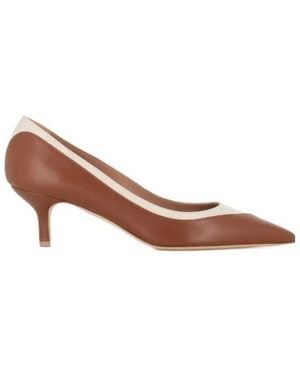 Malone Souliers Pointed Toe Two-Tone Court Shoes - Brown