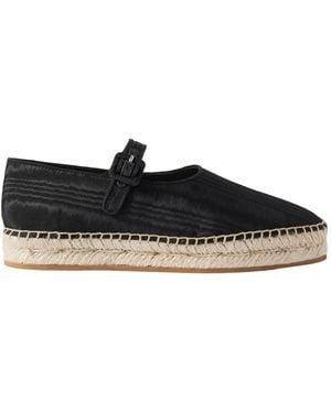 Loeffler Randall Clover Moire Mary Jane Espadrilles - Black
