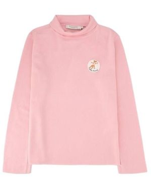 Maison Kitsuné Oly Flower Fox Patch Wool Jumper - Pink
