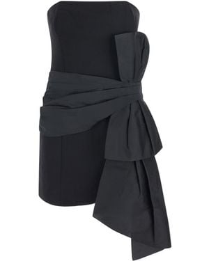 ROTATE BIRGER CHRISTENSEN Bustier Bow-Detail Dress - Black