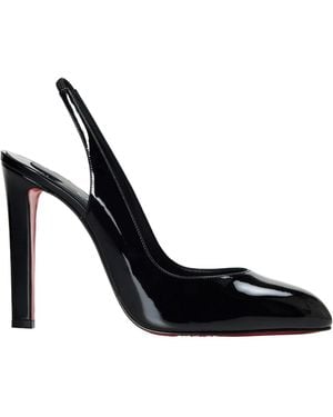 Christian Louboutin Patentleather Slingback High Heels - Black