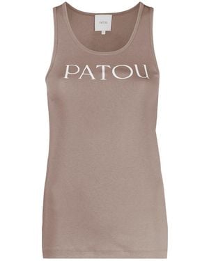 Patou Logo Tank Top - Brown