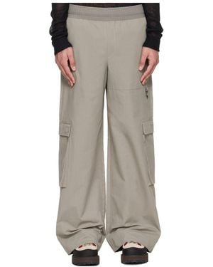 HELIOT EMIL Pulsar Elastic Waist Cargo Trousers - Grey