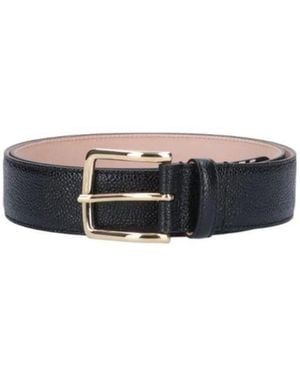 Thom Browne 4-Bar Striped Buckle Belt - White