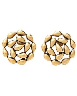 Loro Piana Droplet Flowers Earrings - Metallic