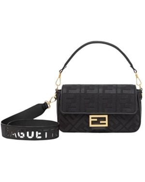 Fendi Ff Canvas Bag - Black