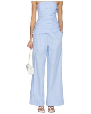 Jonathan Simkhai Arden Striped Trousers - Blue