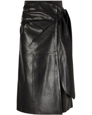 Nour Hammour High-Waisted Midi Skirt - Black