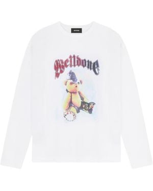 we11done Logo Print T-Shirt - White