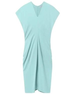 Stella McCartney Draped V-Neck Midi Dress - Blue