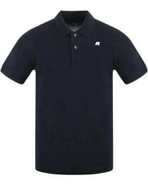 K-Way Logo Patch Short-Sleeved Polo Shirt - Blue