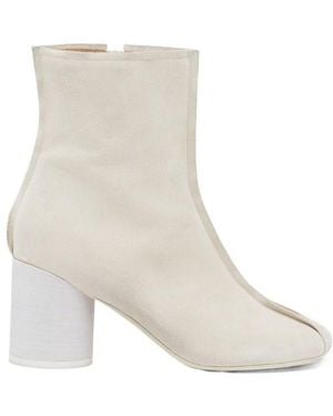 MM6 by Maison Margiela Anatomic Stitch-Toe Ankle Boots - White
