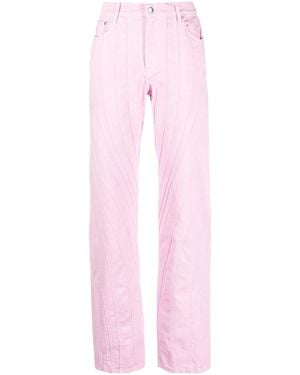 Mugler Belt-Loop Jeans - Pink