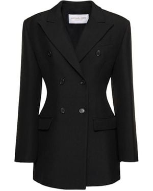 Michael Kors Double-Breasted Suit Jacket - Black