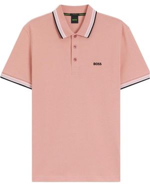 BOSS Logo Short-Sleeved Polo Shirt - Pink