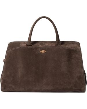 Metier Medium Suede Tote - Brown