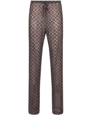 Dries Van Noten Embellished Jersey Pants - Gray