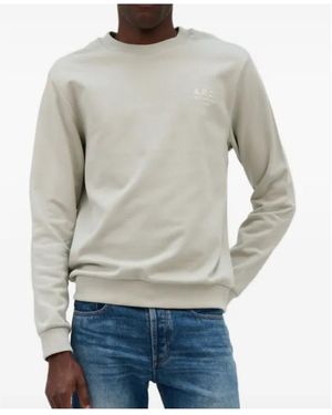 A.P.C. Logo-Embroidered Sweatshirt - Gray