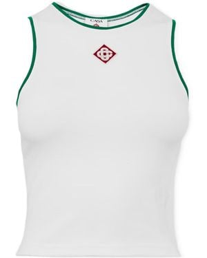 CASABLANCA Logo Patch Vest - White