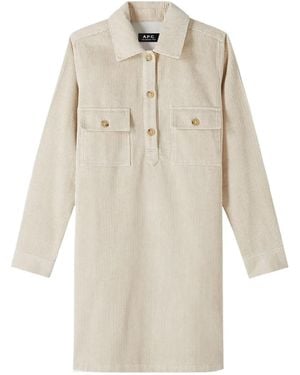 A.P.C. Chest Pocket Mini Dress - Natural