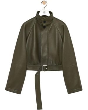 LOEWE ロエベ レザージャケット ヴィンテージ カーキ 男女兼用 LOEWE 【並行輸入品】 ロエベ/LOEWE ジャケット アパレル メンズ