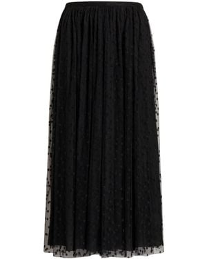 Alberta Ferretti Double-Layered Skirt - Black