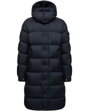 Moncler Hanoverian Hooded Long Down Jacket - Blue
