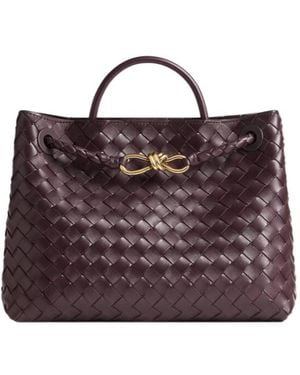 Bottega Veneta Andiamo Medium Shoulder Bag - Purple
