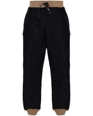 Moschino Contrast Trim Drawstring Sweatpants - Black
