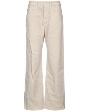 Brunello Cucinelli Monili Embellished Contemporary Denim Jeans - Natural