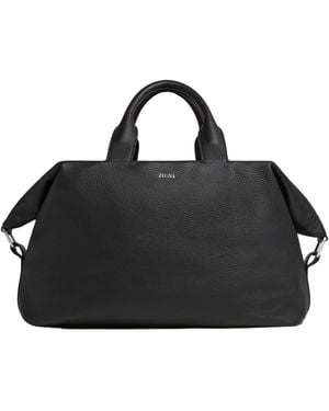 ZEGNA Raglan Deerskin Holdall - Black
