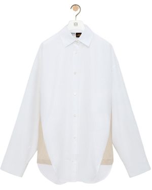 Loewe Paulas Ibiza Panelled Longline Shirt - White
