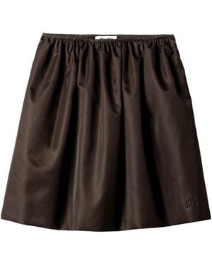 Miu Miu Ruched Skirt - Black