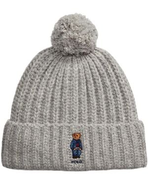 Polo Ralph Lauren Light Ribbed Knit Beanie - Grey