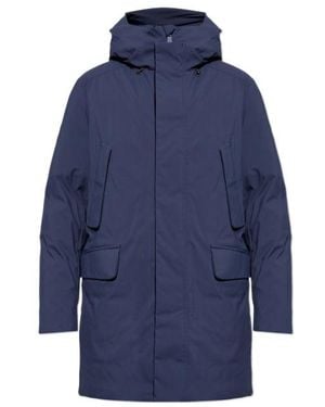 Save The Duck Elon Hooded Zip-Up Parka - Blue