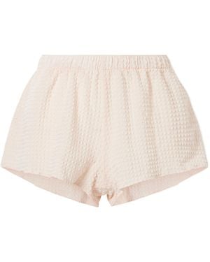 Hunza G Pleated Shorts - Natural