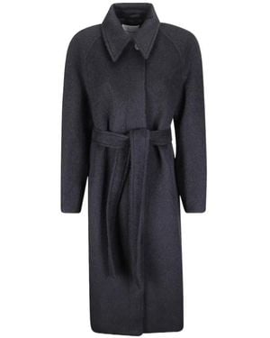 Studio Nicholson Kobers Curved Shoulder Coat - Blue