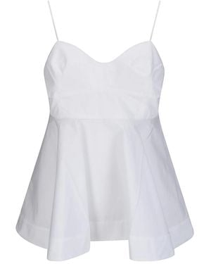 Rohe Bustier Peplum Top - White