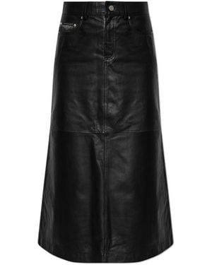 By Malene Birger Solene Leather Skirt - Black