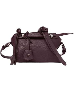 Fendi Top Handle Zip Shoulder Bag - Brown