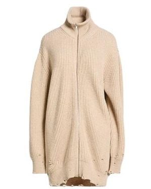MM6 by Maison Margiela Solid-Color Knitted Jumper - Natural