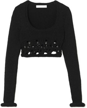 Christopher Esber Crocheted Short Top - Black