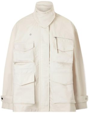 Agolde High-Neck Casual Jacket - Natural
