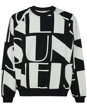 Sunnei Printed Round-Neck Jumper - Black